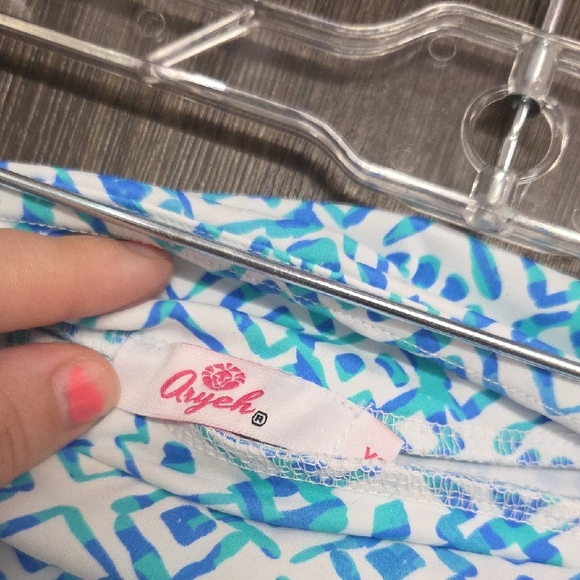 Aryeh Blue A-Line Mini Skort Resort Wear - Picture 2 of 6